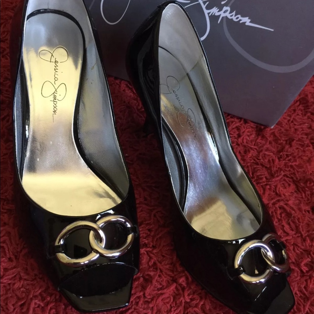 🎀Jessica Simpson Black Peeptoes🎀